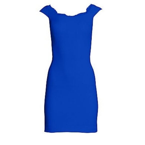 CUSHNIE Et Ochs Off-the-Shoulder Lace Trim Sheath Mini Dress - Picture 3 of 7